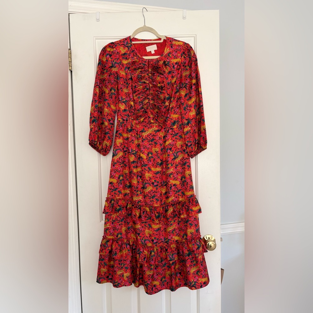 Jcrew Collection patterned silky long dress